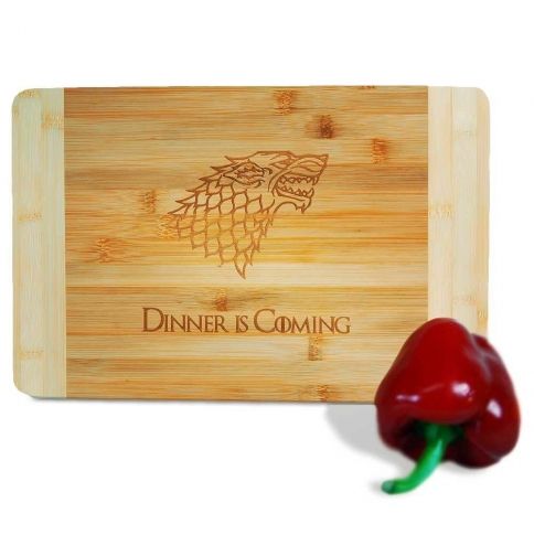 Dinner Is Coming Chopping Board