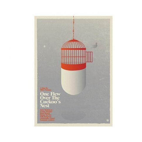 One Flew Over The Cuckoos Nest Juliste by Needle Design
