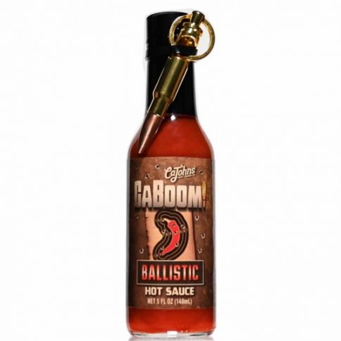 CaJohn's Caboom! Ballistic Hot Sauce With Bullet Keychain