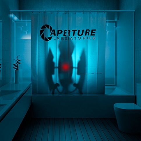 Portal 2 Aperture Labs Shower Curtain